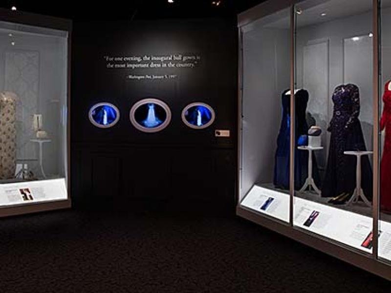Gowns in The First Ladies exhibition