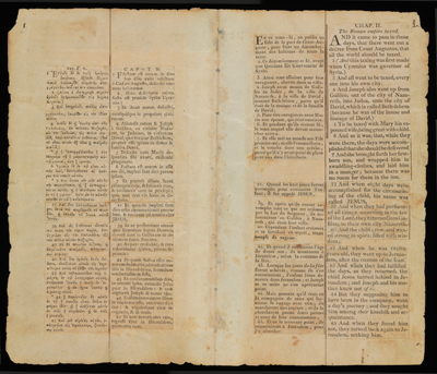The first spread of the Jefferson Bible