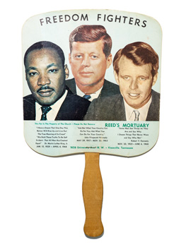 Fan with portraits of Martin Luther King, Jr., John F. Kennedy, and Robert F. Kennedy