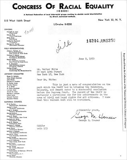 Congratulatory letter, 1950