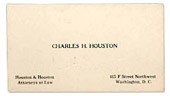 Charles Hamilton Houston business card