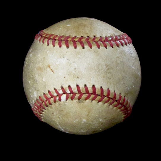 A handmade baseball